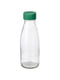 Пляшка для води, прозоре скло/зелена, 0,5 л  | 6691430