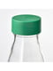 Пляшка для води, прозоре скло/зелена, 0,5 л  | 6691430 | фото 5