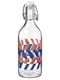 Пляшка з гвинтовою кришкою, візерунок прозоре скло/світло-блакитний яскраво-помаранчевий, 0,5 л  | 6691891 | фото 2