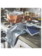 Рушник кухонний комплект візерунок блакитний/світло-бірюзовий 45х60 см | 6692133 | фото 2