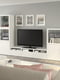 Комбінація для зберігання телевізора/скляні двері, білий/біле прозоре скло Lappviken, 300х42х193 см  | 6692736 | фото 7