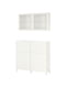 Комбінація для зберігання з дверцятами/шухлядами біле прозоре скло Lappviken/Stubbarp 120х42х213 см | 6692757