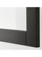 Комбінація настінних шаф, чорно-коричневий/чорно-коричневе прозоре скло Sindvik, 60х22х64 см  | 6692779 | фото 2