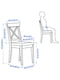 / INGOLF Стіл і 4 стільці, білий/Халларп бежевий, 130 см  | 6692861 | фото 4