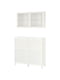 Комбінація для зберігання з дверцятами/шухлядами, біле прозоре скло Hanviken/Stubbarp, 120х42х213 см  | 6692927