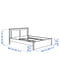 Комплект меблів для спальні 4 предмети білий 140х200 см | 6693003 | фото 8
