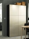 Комбінація для зберігання з дверцятами, чорно-коричневий/глянцевий бузковий Selsviken, 120х42х193 см  | 6693213 | фото 3