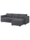 Чохол на 3-місний диван з дужками Гуннаред середньо-сірий | 6693250 | фото 2