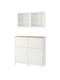 Комбінація стелажів з дверцятами/шухлядами, біле прозоре скло Smeviken/Ostvik/Kabbarp біле, 120х42х240 см  | 6693266