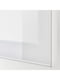 Комбінація для зберігання телевізора/скляні двері білий/біле прозоре скло Hanviken 300х42х193 см | 6693371 | фото 5