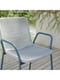 Стіл+4 крісла відкритий білий/світло-сіро-блакитний 130 см | 6693461 | фото 4