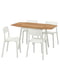 Стіл і 4 стільці бамбук/білий 138 см | 6693656