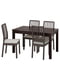Стіл і 4 стільці коричневий чорний темно-коричневий/Orrsta світло-сірий 130/190х80 см | 6693755
