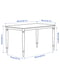 Стіл і 4 стільці білий шпон дуба/Халларп бежевий 130х80 см | 6693862 | фото 8