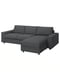 Чохол на 3-місний диван з шезлонгом з широкими підлокітниками/Халларп сірий | 6694012 | фото 2