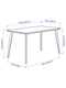 Стіл і 4 стільці ясеневий шпон/Tonerood blue 140 см | 6694251 | фото 3