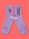 Носки фиолетовые с рисунком | 5631157