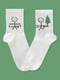 Шкарпетки білі з малюнком | 5631164