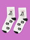 Шкарпетки біло-чорні з малюнком | 5631225 | фото 2