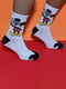 Шкарпетки біло-чорні з малюнком | 5631226 | фото 3