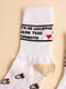 Шкарпетки білі з малюнком | 5631227 | фото 3
