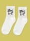 Шкарпетки білі з малюнком | 5631251