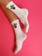 Ароматизированные носки белого цвета с принтом "Кактус" Premium | 6697756 | фото 2