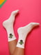 Ароматизированные носки белого цвета с принтом "Кактус" Premium | 6697756 | фото 3