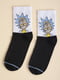 Шкарпетки чорно-білі з принтом Рік і Морті | 6697779