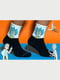 Шкарпетки чорно-білі з принтом Рік і Морті | 6697779 | фото 2