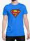 Футболка синя із принтом "Superman" | 6697819