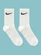 Чоловічі шкарпетки білі спортивні з принтом Nike | 6697855