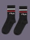Чоловічі шкарпетки чорного кольору спортивні з принтом "Fila" | 6697858