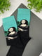 Шкарпетки чорно-зелені з принтом "Мона Ліза" | 6697885 | фото 2