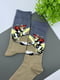Оригінальні шкарпетки бежево-синього кольору із принтом Маяк | 6697920 | фото 2