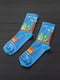 Носки голубые с оригинальным принтом "Mario" | 6697982 | фото 2