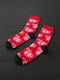 Шкарпетки червоні з оригінальним принтом "KitKat" | 6697985 | фото 2
