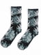 Шкарпетки графітового кольору з принтом "Конопля" | 6698013