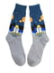Шкарпетки сірі з принтом "Космос Ракета" | 6698021
