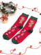 Носки новогодние из хлопка с оригинальным принтом "Печеньки" красные | 6698033 | фото 4