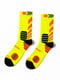 Шкарпетки спортивні високі для бігу салатового кольору | 6698040