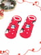 Шкарпетки-сліди новорічні махрові "Дід Мороз" червоні | 6698047