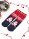 Махрові новорічні шкарпетки червоно-чорного кольору з принтом Merry Christmas | 6698049