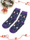 Набір новорічних шкарпеток "Санта брутальний", "Олень" сині, "Сніговик сніжинки" | 6698058 | фото 4