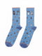 Носки голубые с оригинальным принтом "CryptoPunks" | 6698084 | фото 2