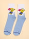 Шкарпетки біло-блакитні з принтом "Барт Сімпсон у басейні" | 6698085