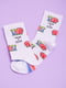 Шкарпетки білі з принтом "Втікай з села" | 6698090 | фото 2