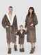 Халаты семейные домашние махровые FamilyLook коричневые | 6698275