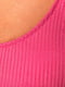 Купальный топ розового цвета в рубчик | 6698489 | фото 6