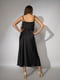 Довга шовкова сукня чорна комбінація | 6698692 | фото 3